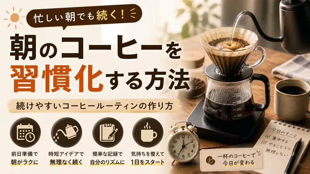 朝のコーヒーを習慣化するコツ｜忙しい日でも続くルーティンの作り方