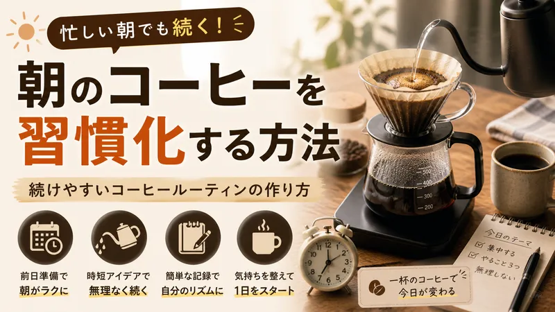 朝のコーヒーを習慣化するコツ｜忙しい日でも続くルーティンの作り方
