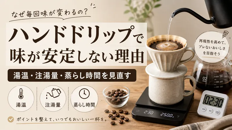 ハンドドリップで味が安定しない理由